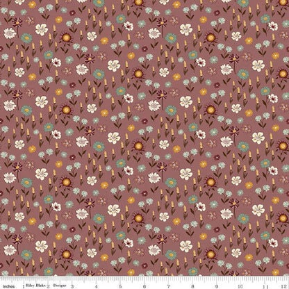 The Awe of Autumn Floral Purple - C16194-PURPLE - Riley Blake Designs - Fall Fabric - Cotton Fabric by the yard
