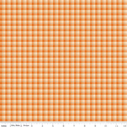The Awe of Autumn Plaid Orange - C16193-Orange - Riley Blake Designs - Fall Fabric - Cotton Fabric by the yard