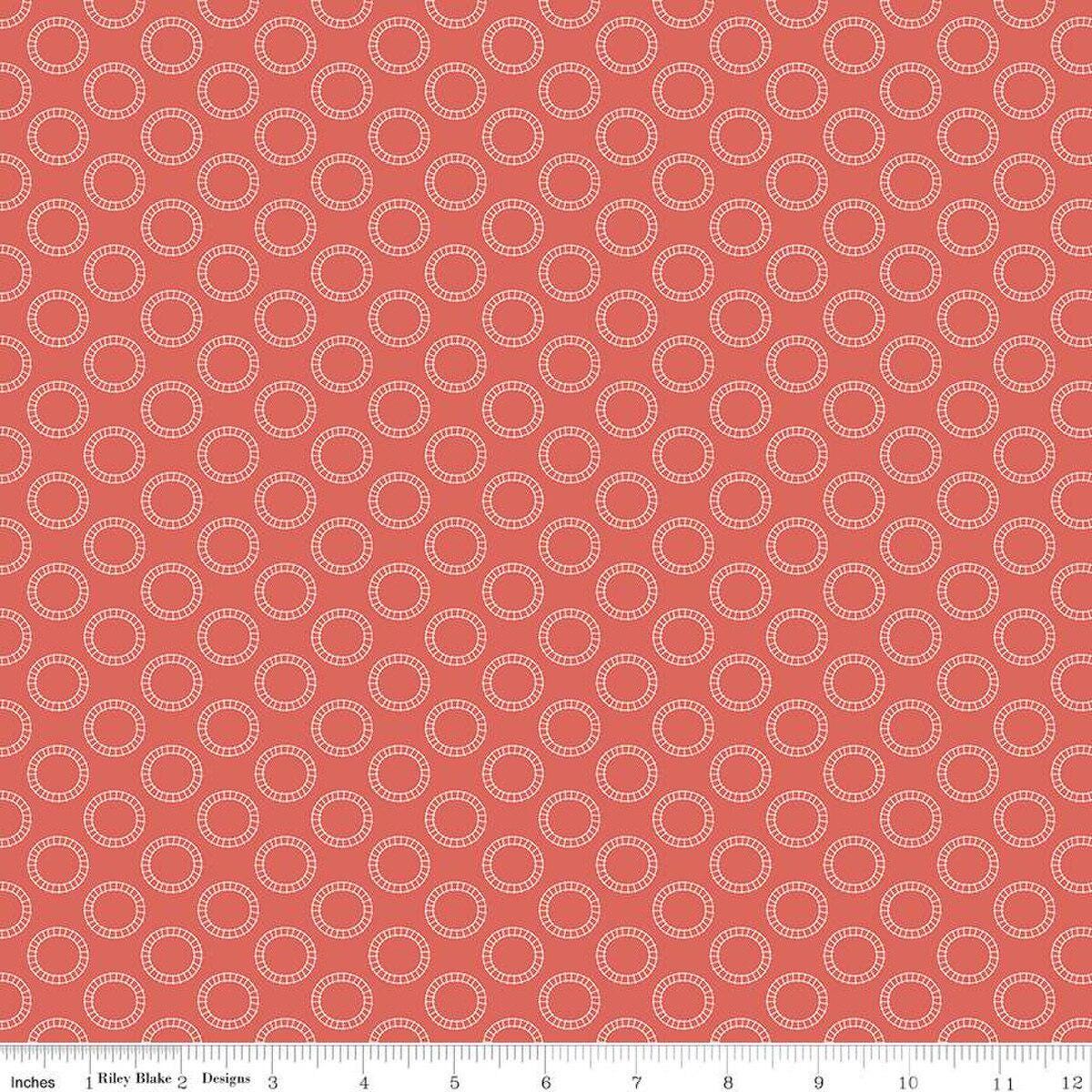 Thomas & Friends™ Sodor Railway Round the Track Red - Riley Blake Designs - Cotton Fabric by the yard - C15083-RED