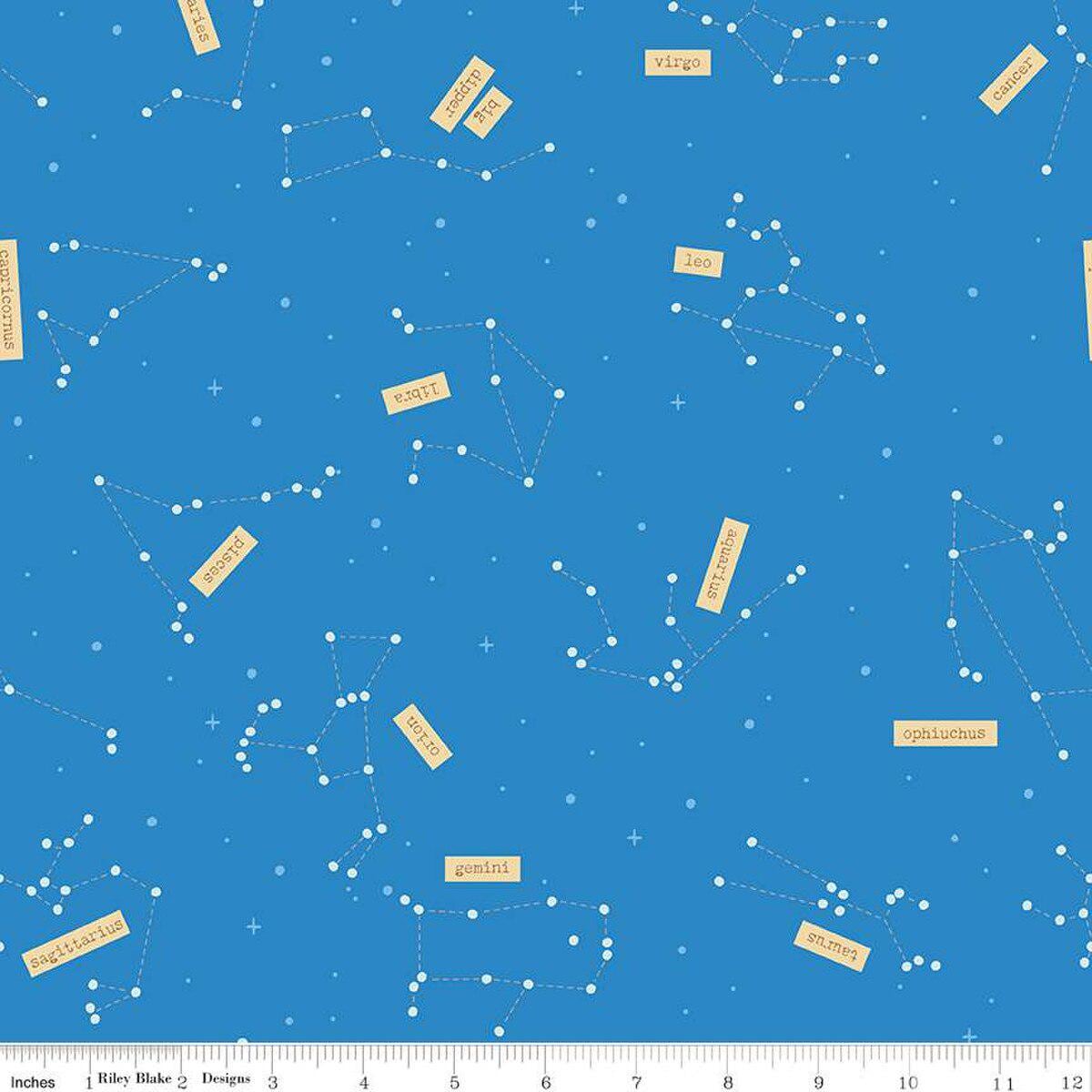 Outer Space by NASA Constellations Cobalt - Riley Blake Designs - Cotton Fabric by the yard - C15483-COBALT