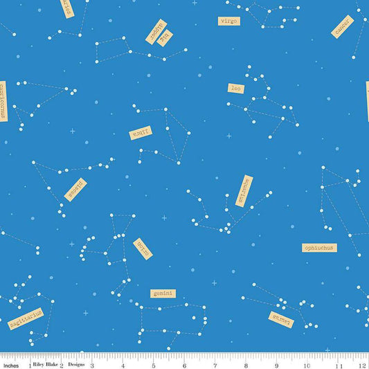 Outer Space by NASA Constellations Cobalt - Riley Blake Designs - Cotton Fabric by the yard - C15483-COBALT