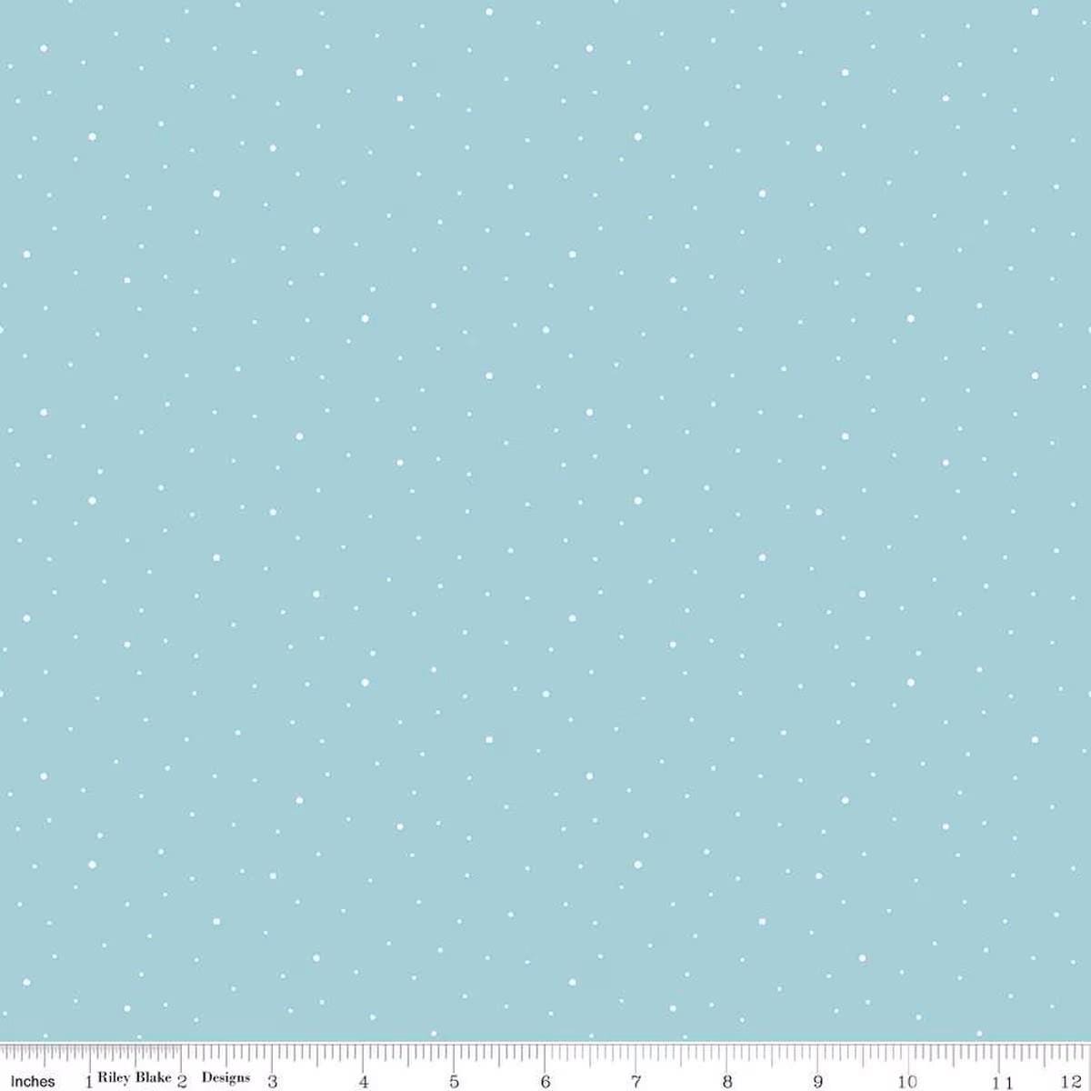 Dapple Dot Aqua - Riley Blake Designs Basic Fabric - Cotton Fabric by the yard - C640-AQUA