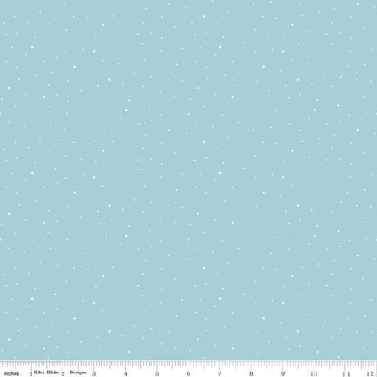 Dapple Dot Aqua - Riley Blake Designs Basic Fabric - Cotton Fabric by the yard - C640-AQUA