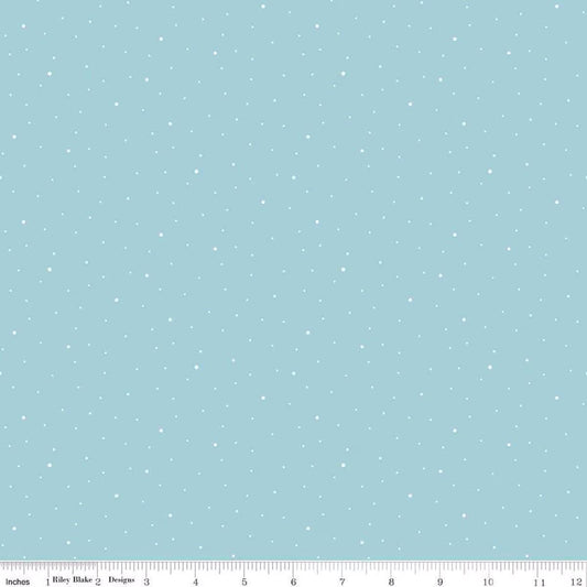 Dapple Dot Aqua - Riley Blake Designs Basic Fabric - Cotton Fabric by the yard - C640-AQUA