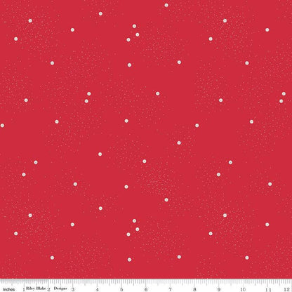 Dainty Daisy Riley Red - Riley Blake Designs Basic Fabric - Cotton Fabric by the yard - C665-RILEYRED