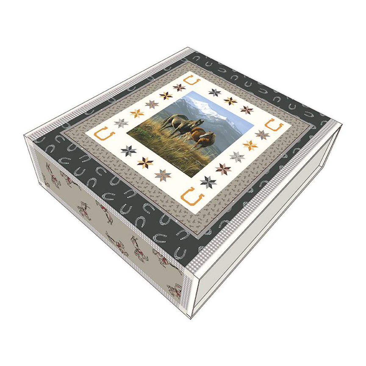 Smoky Valley Panel Boxed Kit includes pattern and fabric for quilt top and binding. Backing not included. KT-15530