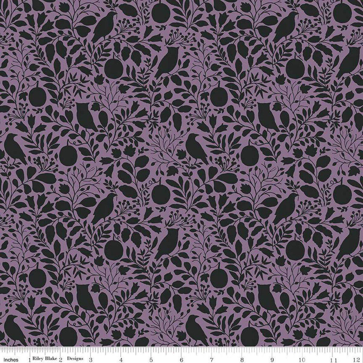 Trick or Treat Silhouette Plum - C15963-PLUM - Riley Blake Designs - Halloween Fabric - Cotton Fabric by the yard