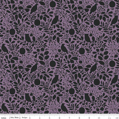 Trick or Treat Silhouette Plum - C15963-PLUM - Riley Blake Designs - Halloween Fabric - Cotton Fabric by the yard