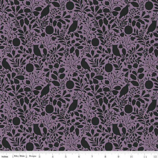 Trick or Treat Silhouette Plum - C15963-PLUM - Riley Blake Designs - Halloween Fabric - Cotton Fabric by the yard