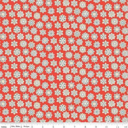 Festive Greetings Snow Season - Liberty Fabrics Quilting Cotton - 01667435A - Liberty of London by the Yard - Riley Blake