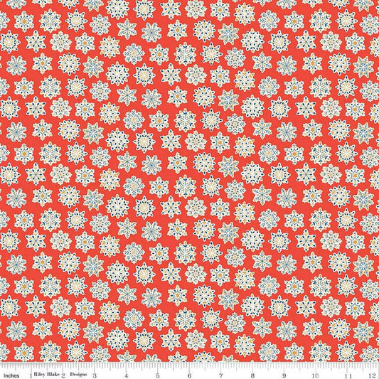 Festive Greetings Snow Season - Liberty Fabrics Quilting Cotton - 01667435A - Liberty of London by the Yard - Riley Blake