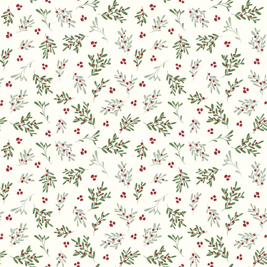 Mistletoe & Holly Mistletoe Cloud - Riley Blake Designs - Cotton Fabric by the Yard - C16403-CLOUD