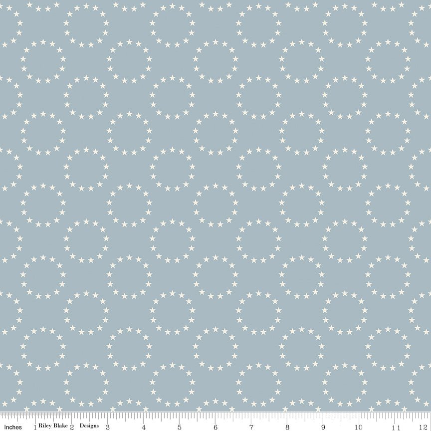 Independence 13 Colonies Blue Riley Blake Designs Quilting Fabric by the Yard - Ray of Sonshine Design