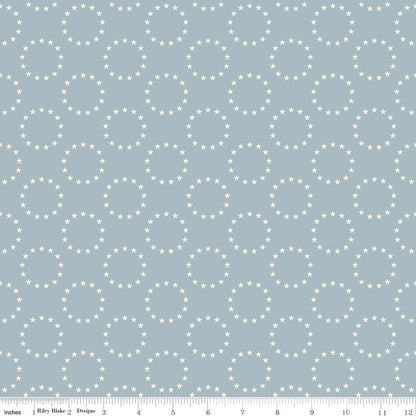 Independence 13 Colonies Blue Riley Blake Designs Quilting Fabric by the Yard - Ray of Sonshine Design