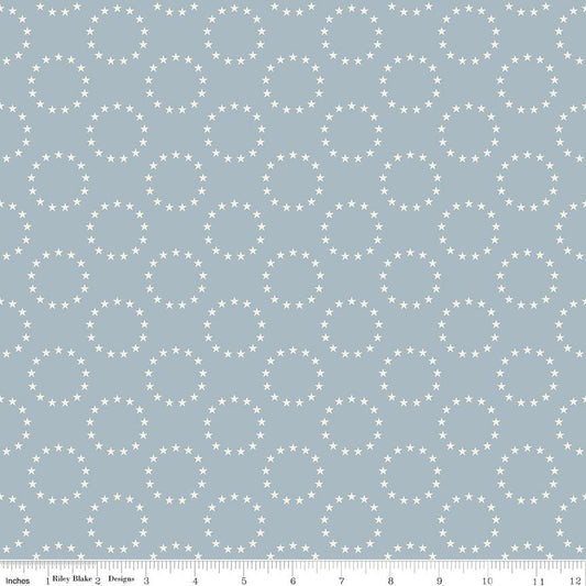 Independence 13 Colonies Blue Riley Blake Designs Quilting Fabric by the Yard - Ray of Sonshine Design