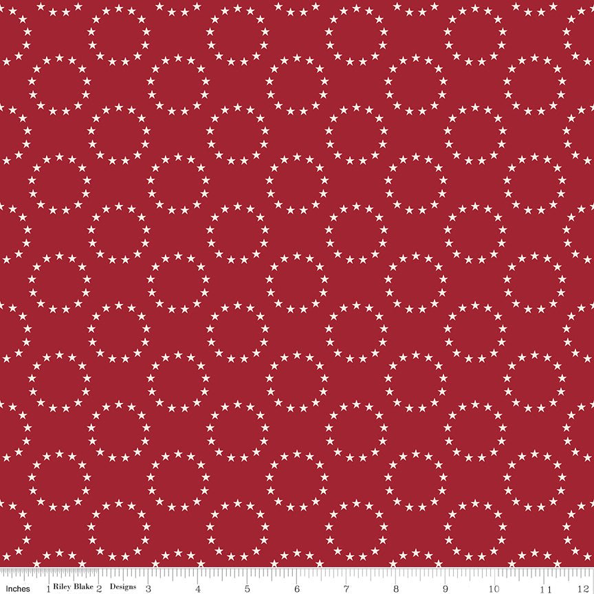 Independence 13 Colonies Cherry Tart Riley Blake Designs Quilting Fabric by the Yard - Ray of Sonshine Design