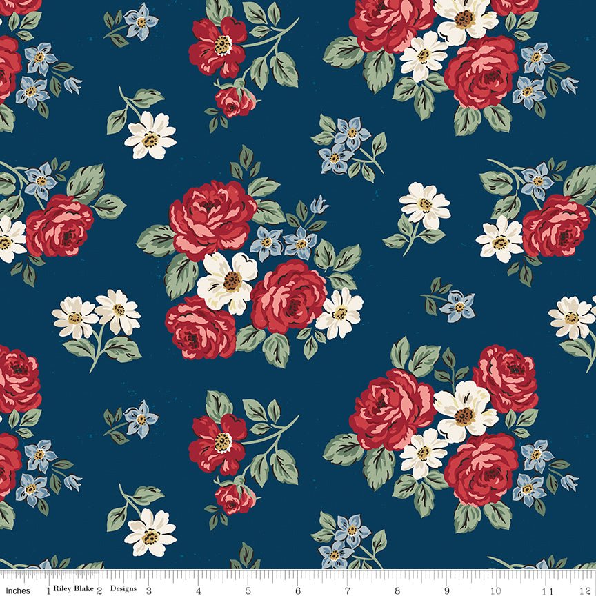 Independence Floral Oxford Riley Blake Designs Quilting Cotton Fabric by the Yard - Ray of Sonshine Design