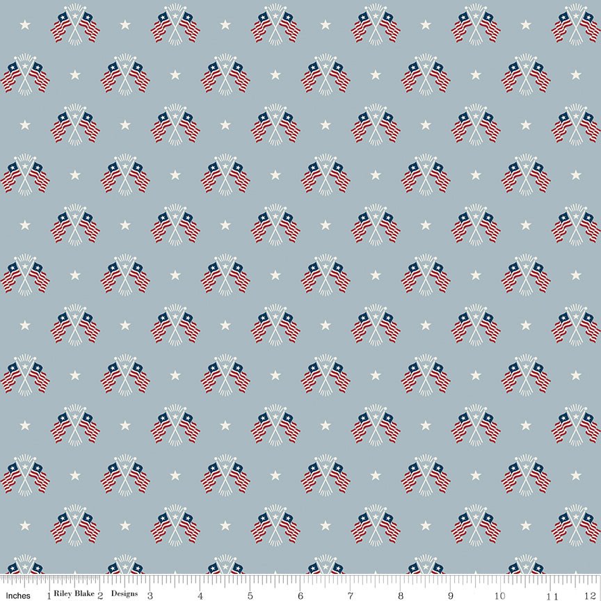 Independence Old Glory Blue Riley Blake Designs Quilting Cotton Fabric by the Yard - Ray of Sonshine Design