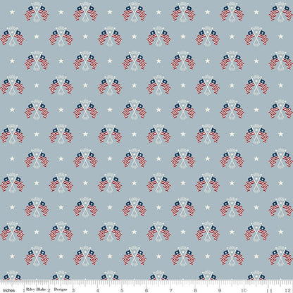 Independence Old Glory Blue Riley Blake Designs Quilting Cotton Fabric by the Yard - Ray of Sonshine Design