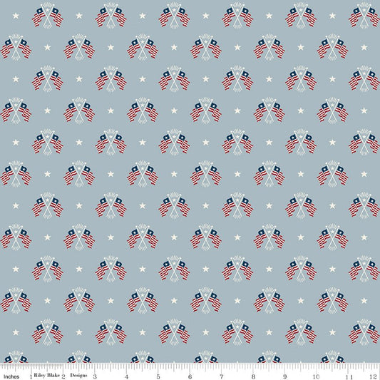 Independence Old Glory Blue Riley Blake Designs Quilting Cotton Fabric by the Yard - Ray of Sonshine Design