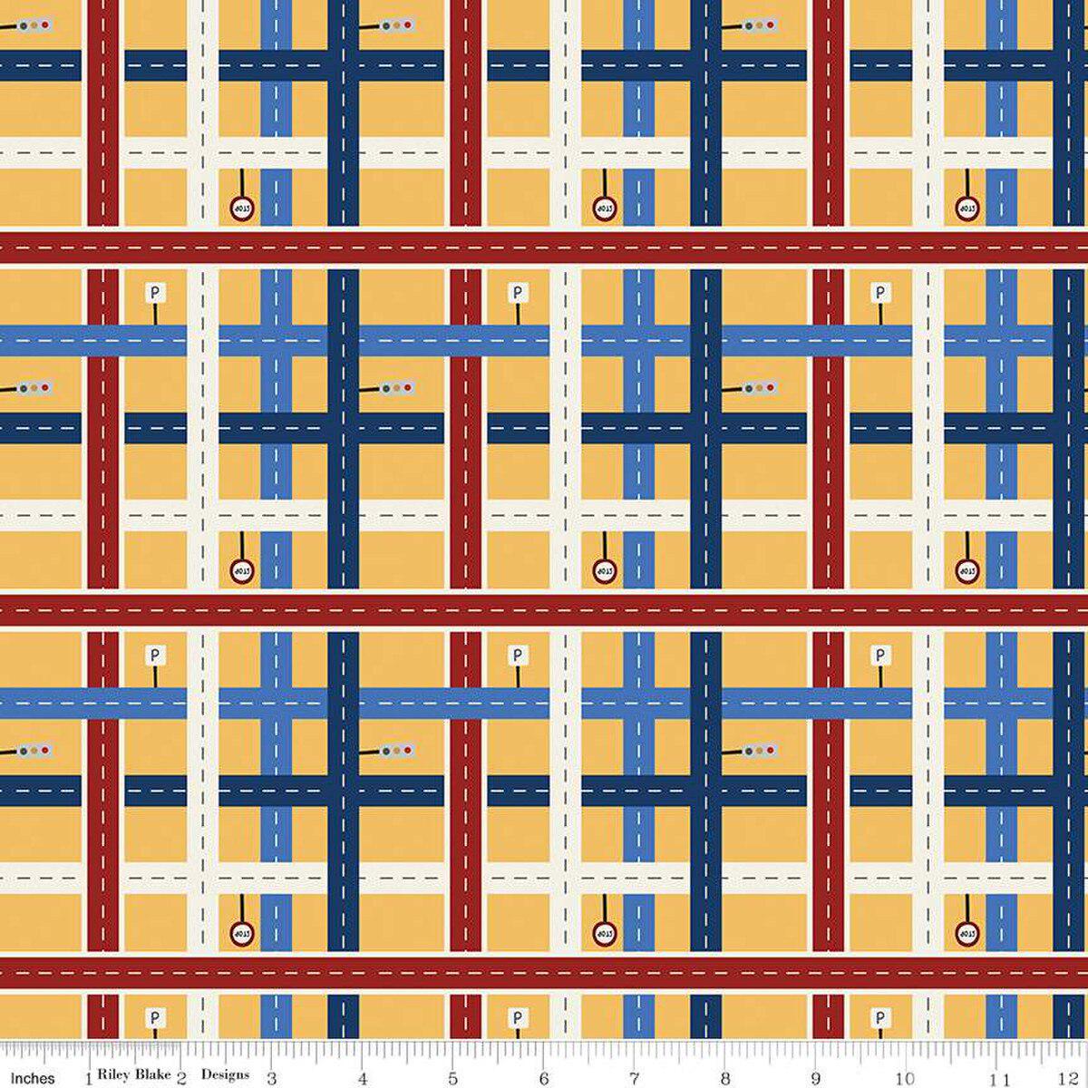 It Takes a Village Crossroads Plaid Sunshine - Riley Blake Designs - Cotton Fabric by the yard - C15461 - SUNSHINE - Ray of Sonshine Design