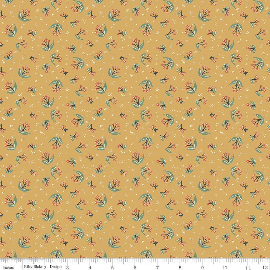 Ivy Reese Berry Branches Golden - Ray of Sonshine Design