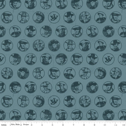 John Wayne American West Circles – Denim | Riley Blake Quilting Cotton - Ray of Sonshine Design