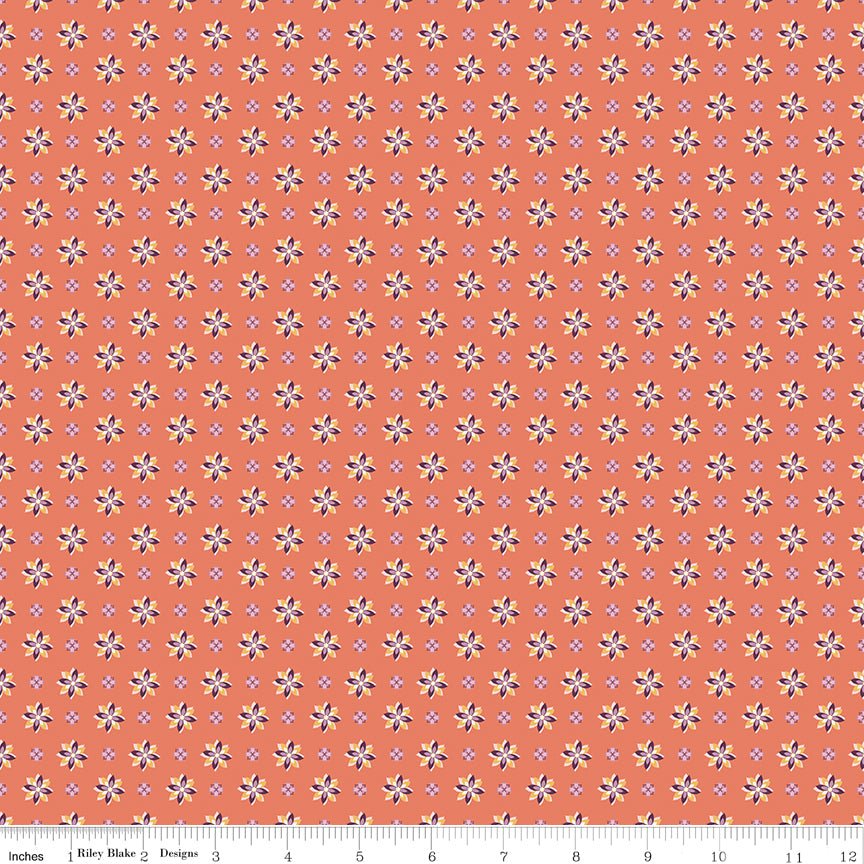 Juju's Petals Calico Orange - Ray of Sonshine Design