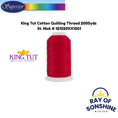 King Tut Cotton Quilting Thread 3 - ply 40wt 2000yds - Flax 121029XX973 - Longarm Thread - Ray of Sonshine Design
