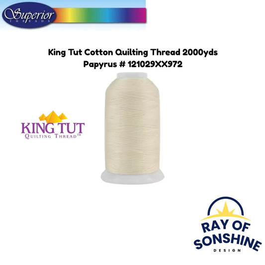 King Tut Cotton Quilting Thread 3 - ply 40wt 2000yds - Papyrus 121029XX972 - Longarm Thread - Ray of Sonshine Design