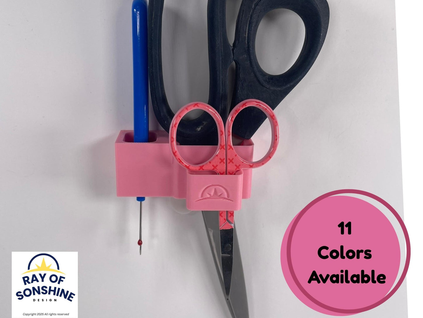 Large and Small Scissor Holder with Seam Picker for Sewing Machine, Quilt Machines or just hang on the wall or anywhere - Ray of Sonshine Design