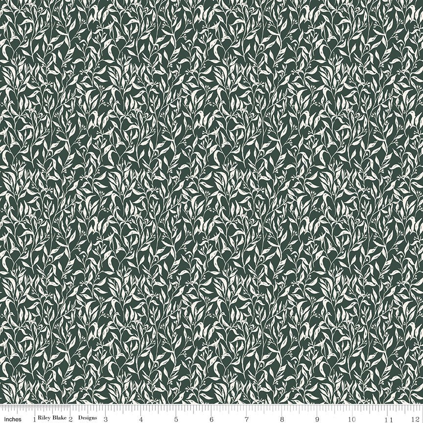 Let's Wander Leaflets Forest - Riley Blake Quilting Cotton Fabric (C16884 - FOREST) - Ray of Sonshine Design