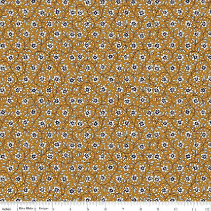 Liberty Denim Florals Lily Trail C - Liberty of London for Riley Blake - Fabric by the Yard - 01667406C - Ray of Sonshine Design