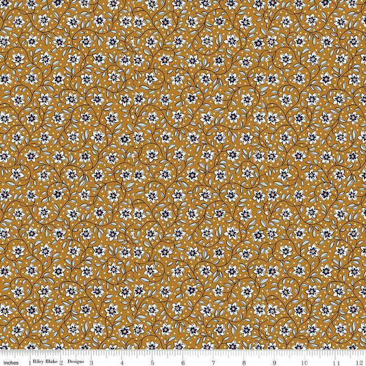 Liberty Denim Florals Lily Trail C - Liberty of London for Riley Blake - Fabric by the Yard - 01667406C - Ray of Sonshine Design