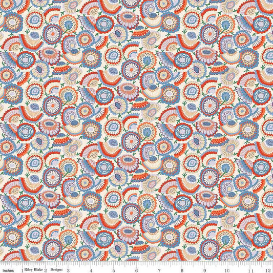 Liberty Fabrics - Flower Shop Lasenby Bloom B - Quilting Cotton - 01667416B - Liberty of London by the Yard - Riley Blake - Ray of Sonshine Design