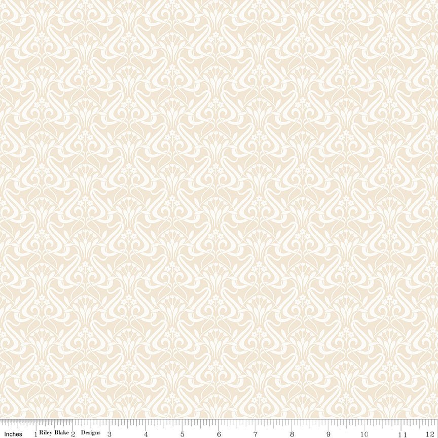 Liberty Fabrics Nouveau Shadow Fawn – Quilting Cotton by the Yard - Ray of Sonshine Design