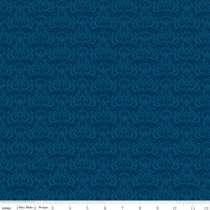 Liberty Fabrics Nouveau Shadow Nightfall – Lasenby Quilting Cotton by the Yard - Ray of Sonshine Design