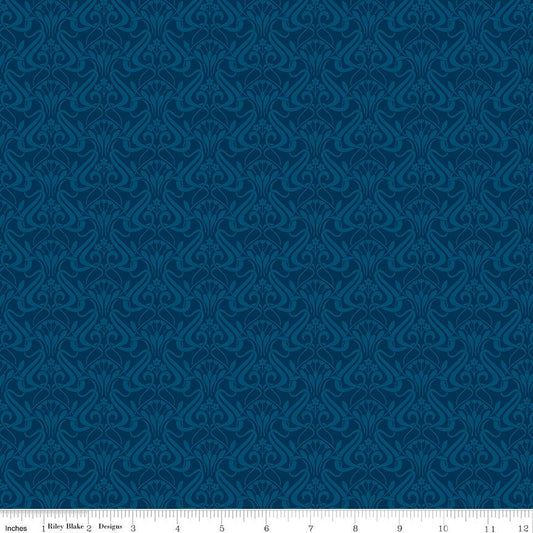 Liberty Fabrics Nouveau Shadow Nightfall – Lasenby Quilting Cotton by the Yard - Ray of Sonshine Design