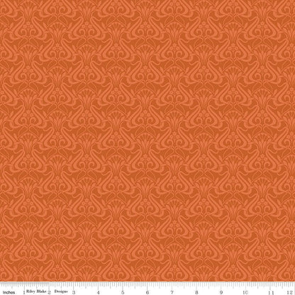 Liberty Fabrics Nouveau Shadow – Pumpkin Spice (Lasenby Quilting Cotton) - Ray of Sonshine Design