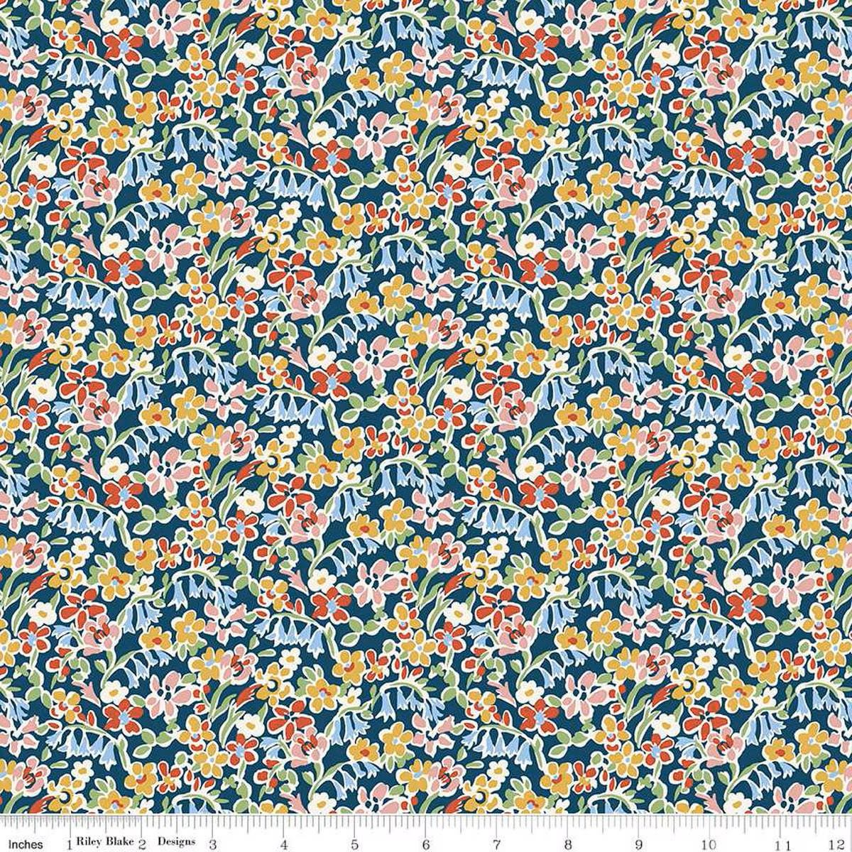 Liberty London Bouquet Regent Meadow C - Liberty of London for Riley Blake - Fabric by the Yard - 01667418C - Ray of Sonshine Design