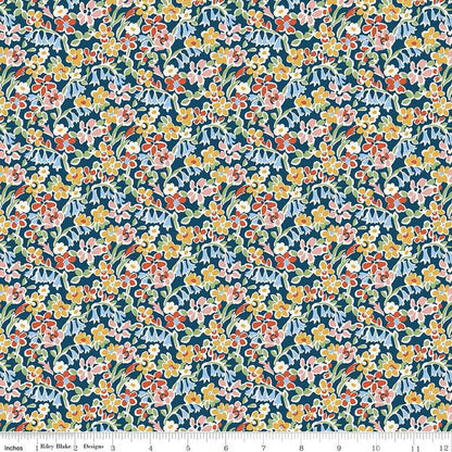 Liberty London Bouquet Regent Meadow C - Liberty of London for Riley Blake - Fabric by the Yard - 01667418C - Ray of Sonshine Design