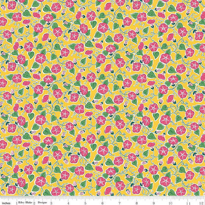 Liberty Postcard from Paradise Paradise Vine C - Liberty of London for Riley Blake - Fabric by the Yard - 01667440C - Ray of Sonshine Design