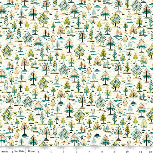 Liberty Tree of Life Canopy Greens Arabella Tapestry A - Liberty of London for Riley Blake - Fabric by the Yard - 01667376A - Ray of Sonshine Design