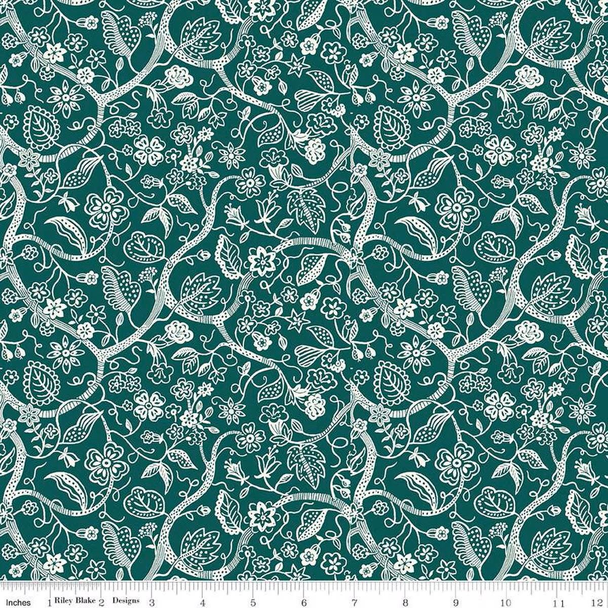 Liberty Tree of Life Canopy Greens Budding Branches - Liberty of London for Riley Blake - Fabric by the Yard - 01667372A - Ray of Sonshine Design