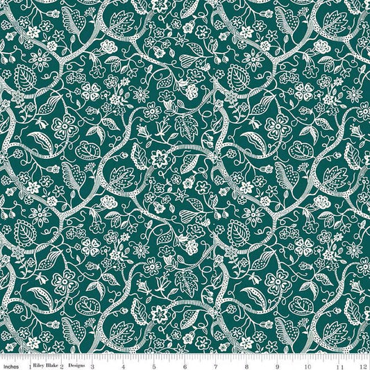Liberty Tree of Life Canopy Greens Budding Branches - Liberty of London for Riley Blake - Fabric by the Yard - 01667372A - Ray of Sonshine Design