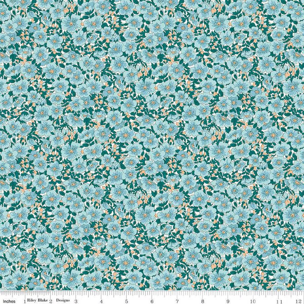 Liberty Tree of Life Canopy Greens Dina Blossom B - Liberty of London for Riley Blake - Fabric by the Yard - 01667375B - Ray of Sonshine Design