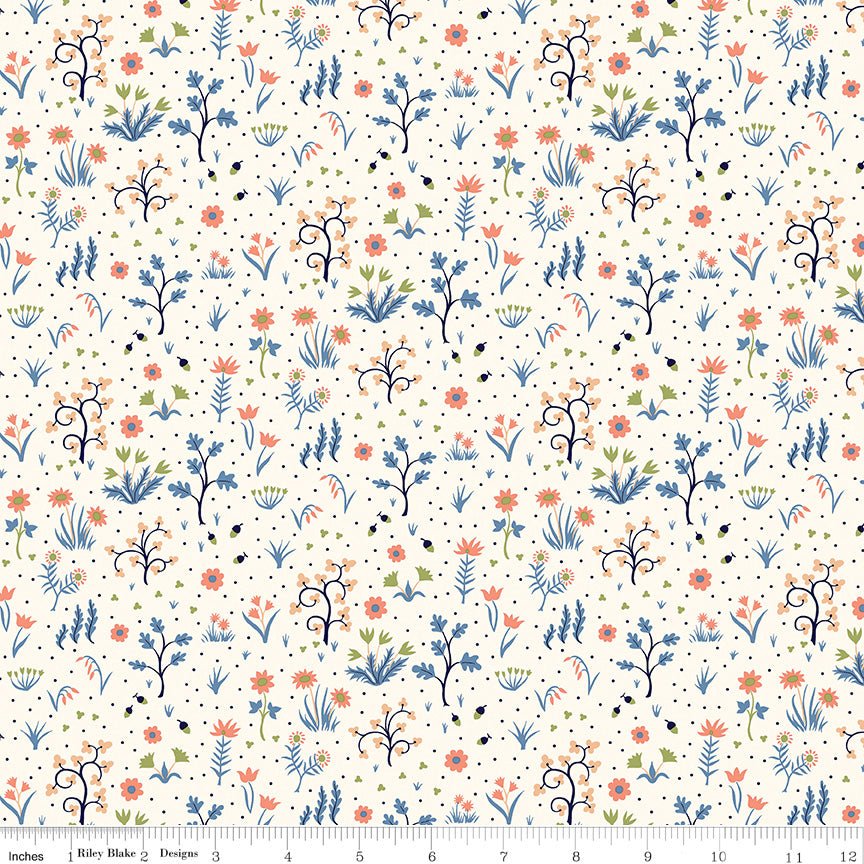 Liberty Tree of Life Woodland Pastels Sappling Wood Liberty Fabrics Cotton Fabric by the Yard - Ray of Sonshine Design