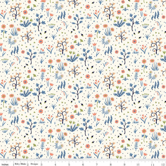 Liberty Tree of Life Woodland Pastels Sappling Wood Liberty Fabrics Cotton Fabric by the Yard - Ray of Sonshine Design