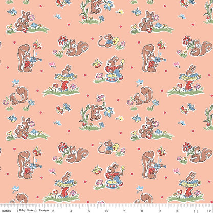 Love Notes Main Apricot - Riley Blake Designs - Cotton Fabric by the Yard - C16380 - APRICOT - Ray of Sonshine Design