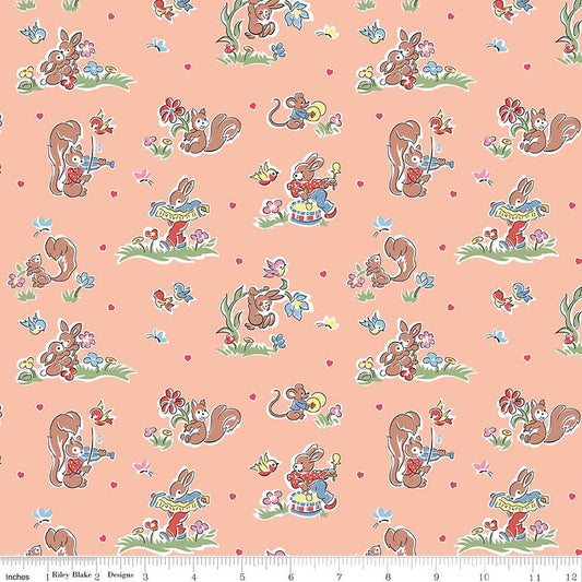 Love Notes Main Apricot - Riley Blake Designs - Cotton Fabric by the Yard - C16380 - APRICOT - Ray of Sonshine Design